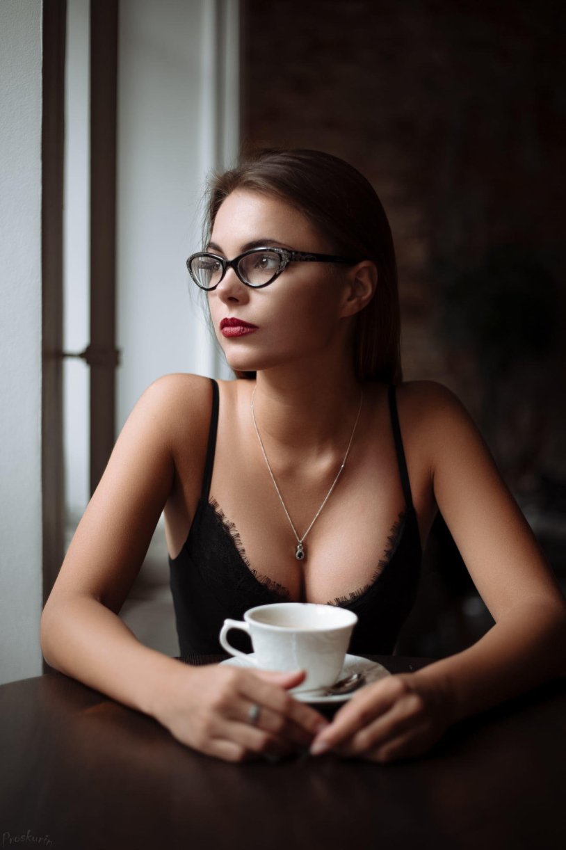 Sports girl with coffee