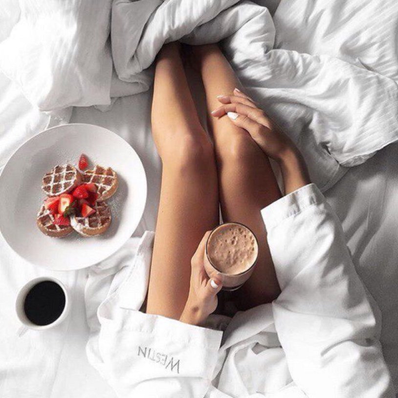 Coffee in bed for a beloved man