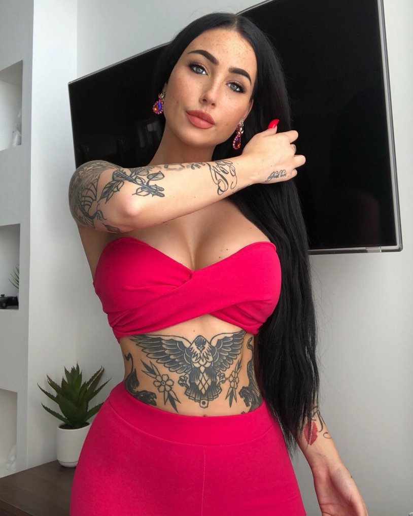 Beautiful girl with tattoo