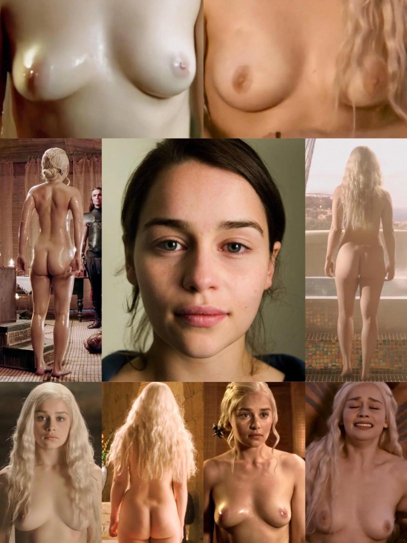 Emilia Clark in panties boobs
