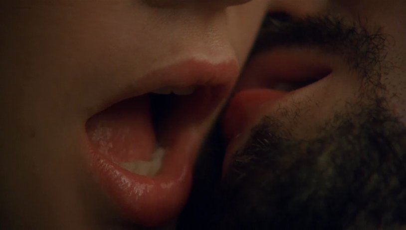 Girl with strawberries erotic