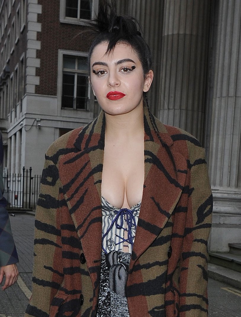 Charli XCX without a bra