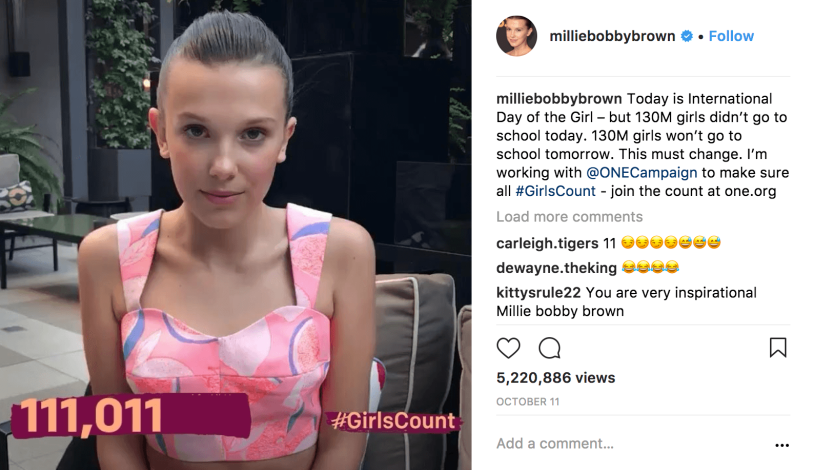 Millie Bobby Brown drain