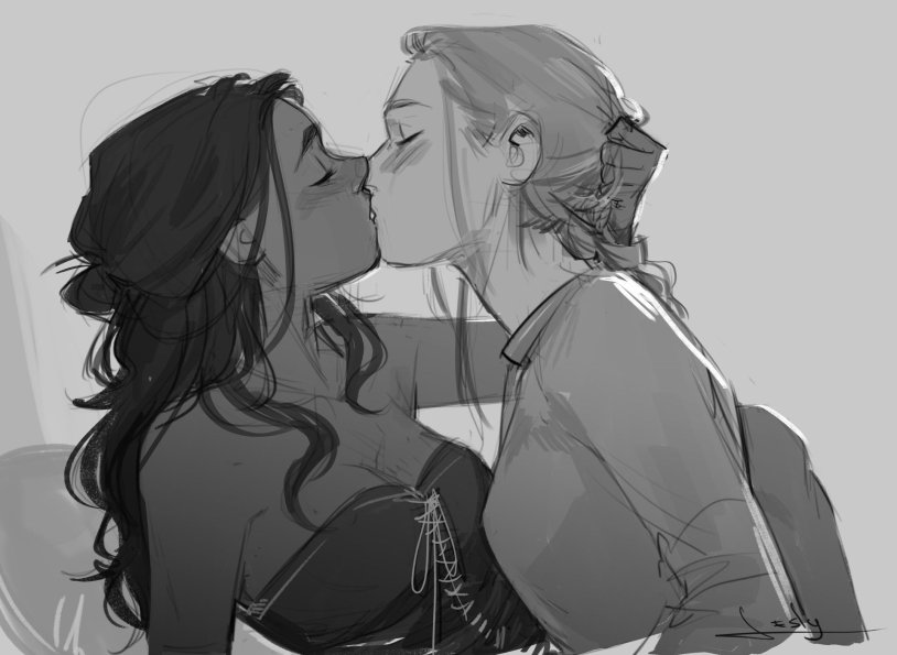 Femslash yuri elves