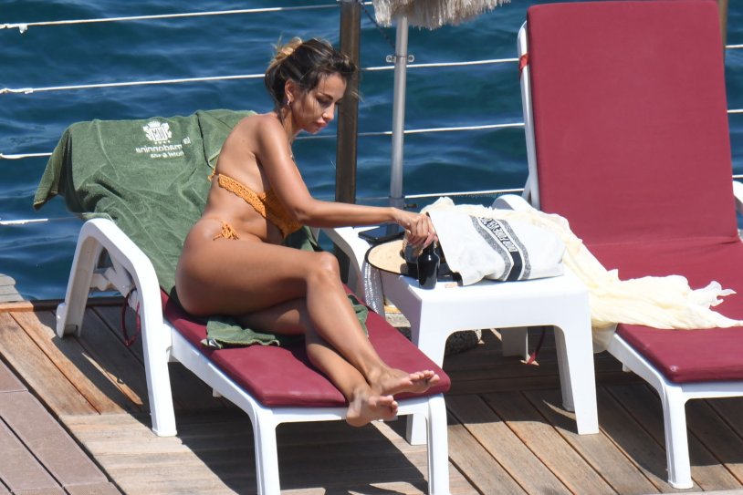 Madalina Generation in a swimsuit on the beach