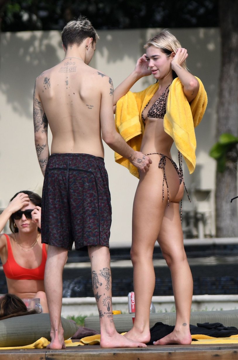 Dua Lipa in a swimsuit 2020