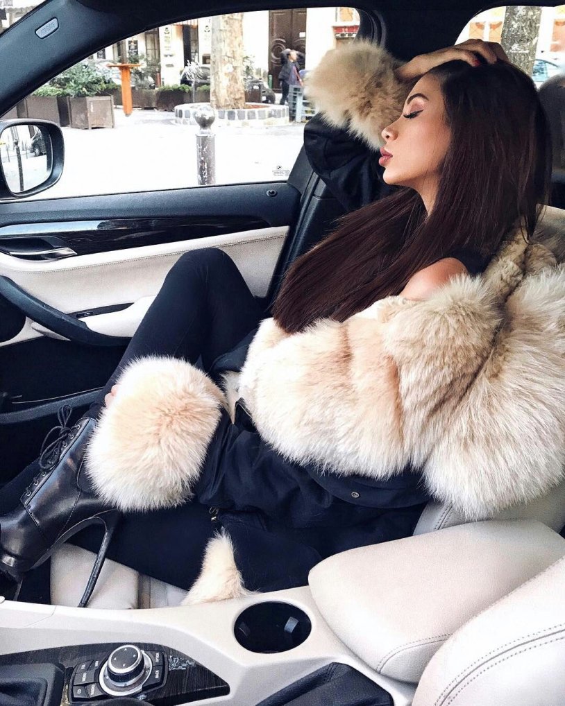 Rich girls in fur coats