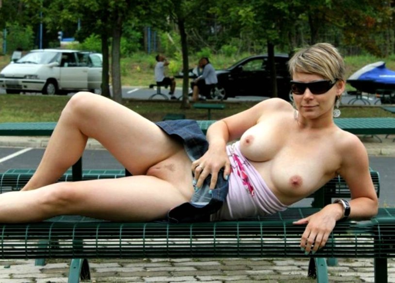 Naked women on the street