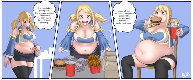 Fat anime girls weight gain