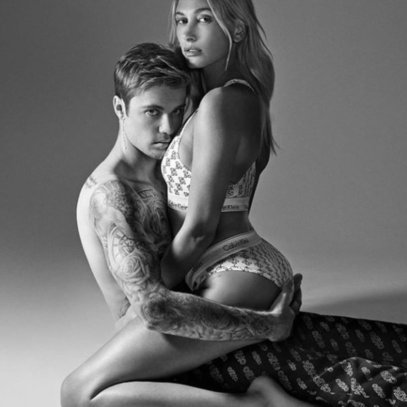 Haley and Justin in 2016 near the waterfall naked