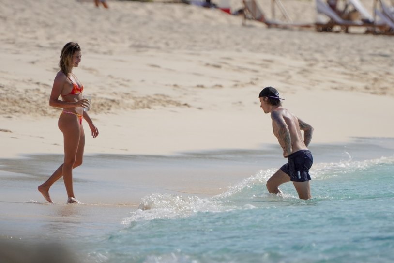 Haley Baldwin and Justin Bieber