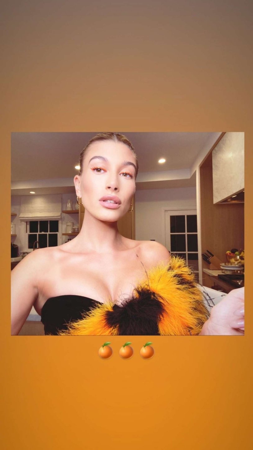 Justin Bieber and Haley Baldwin on the beach