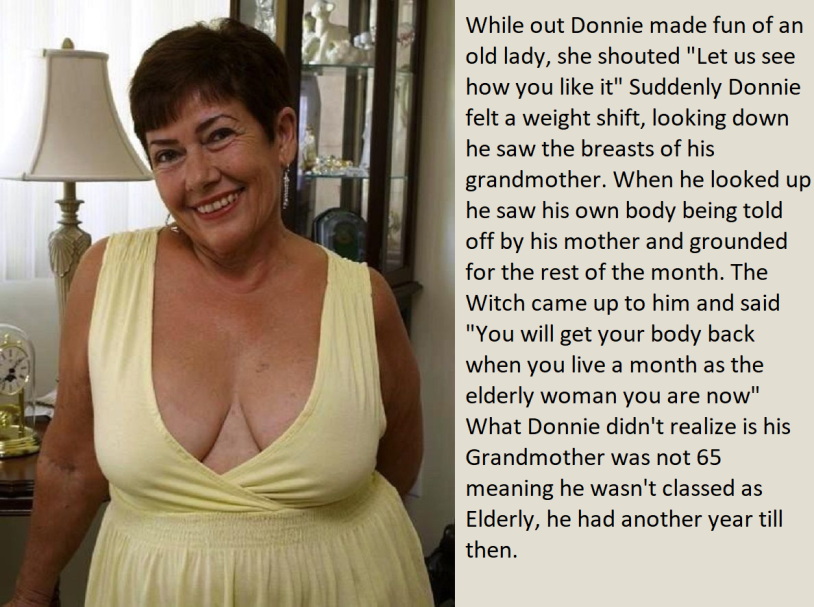 Beautiful breasts of a mature grandmother