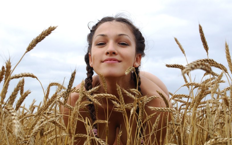 Girl in a wheat field