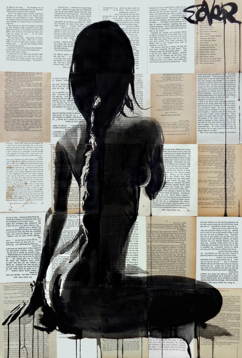 The body of the girl is watercolor