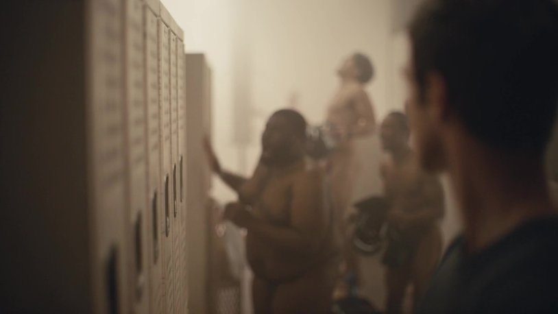 In the male locker room