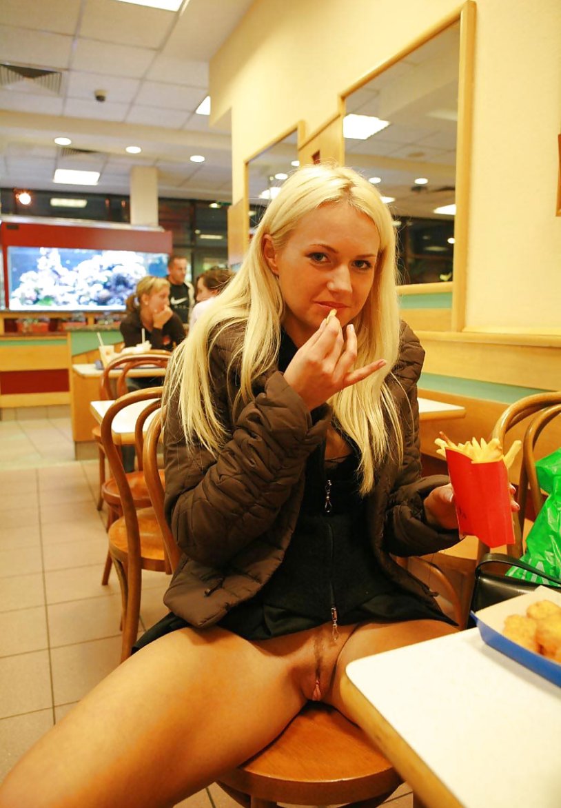 Showed pussy in public