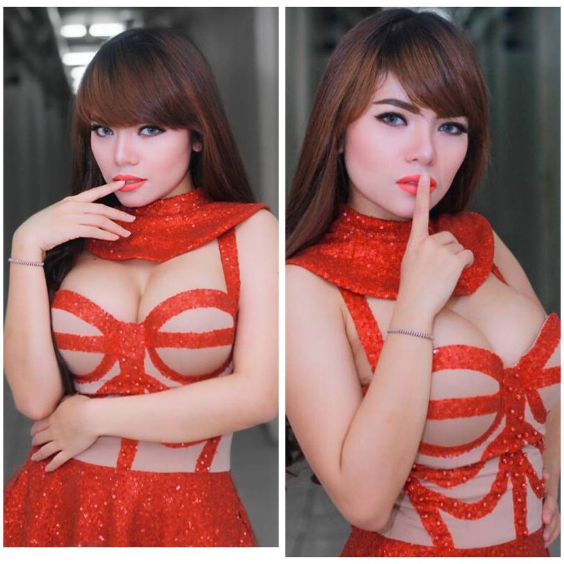 Vicki Li in a swimsuit