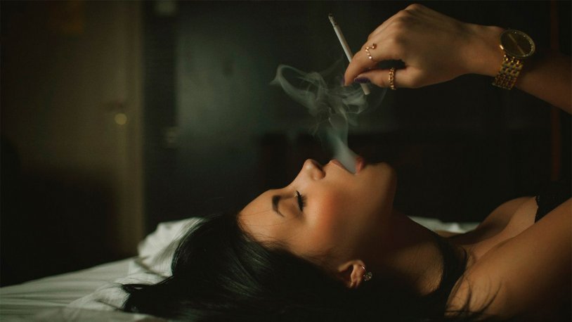Beautiful girls with marijuana
