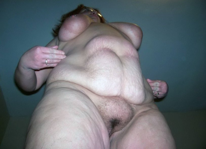 Hairy old woman cellulite