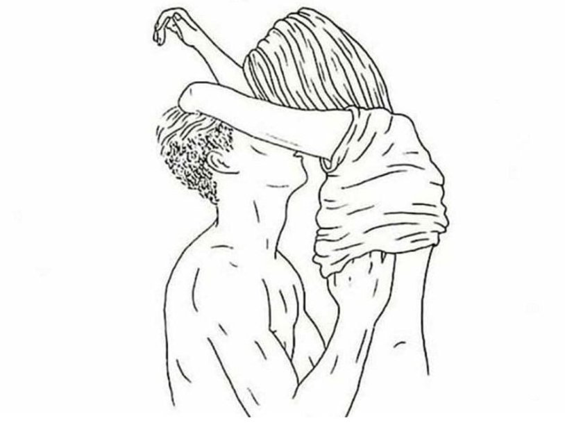 Man and woman passion