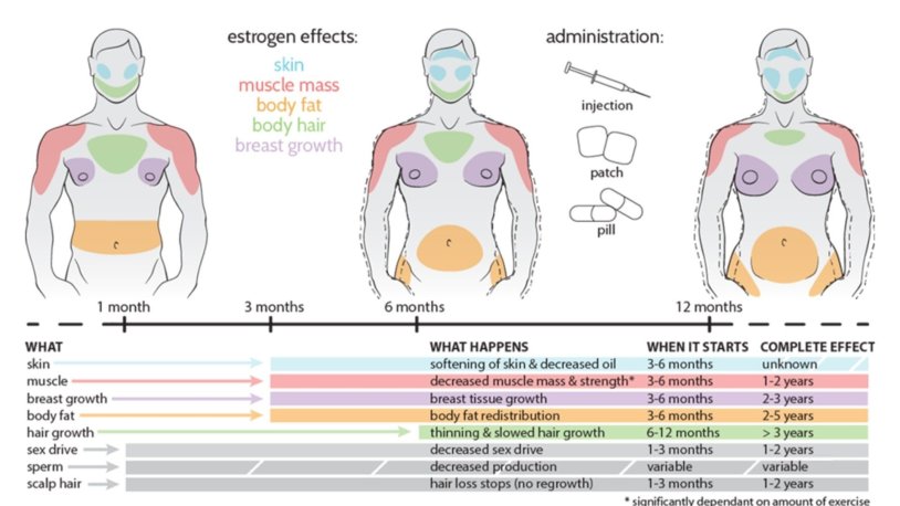 Feminization by hormones
