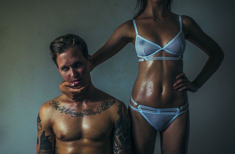 Vikki Aisha stockings naked