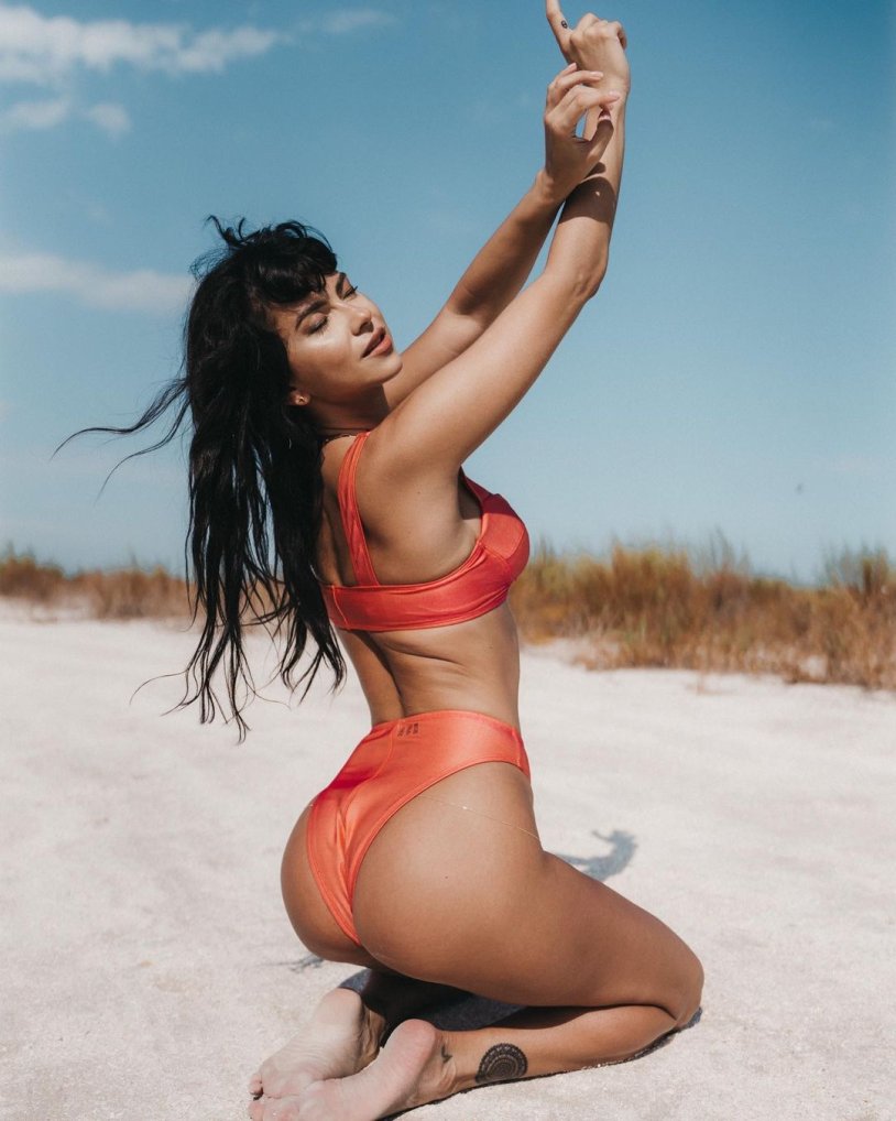 Inna Sirina in a dress