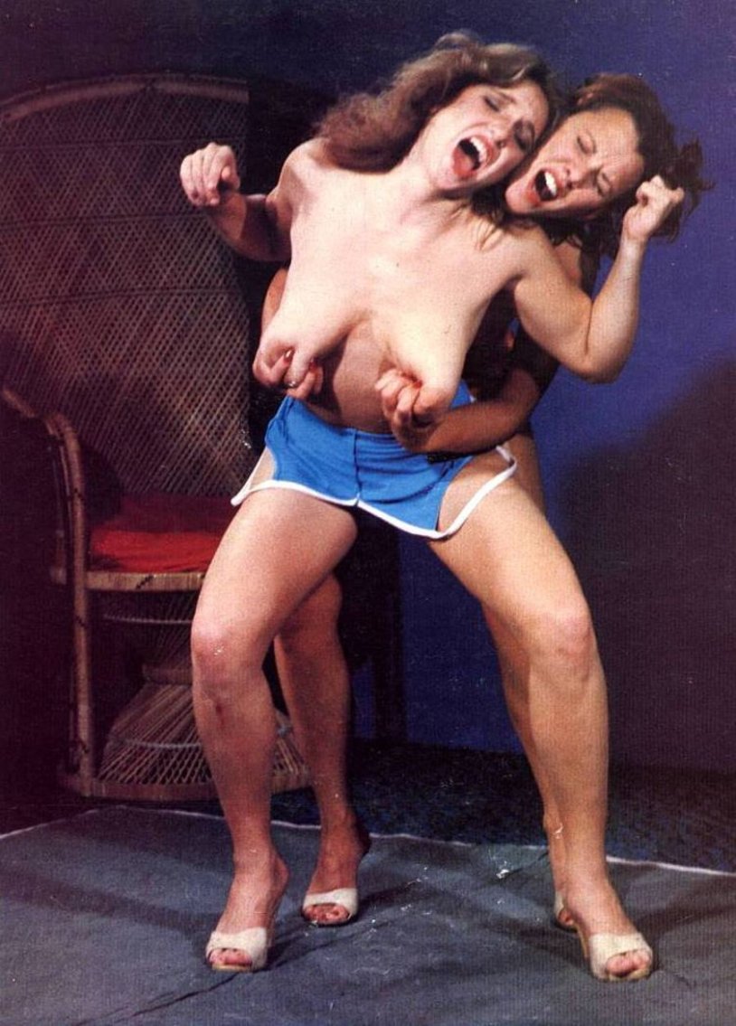 The struggle of naked mature women