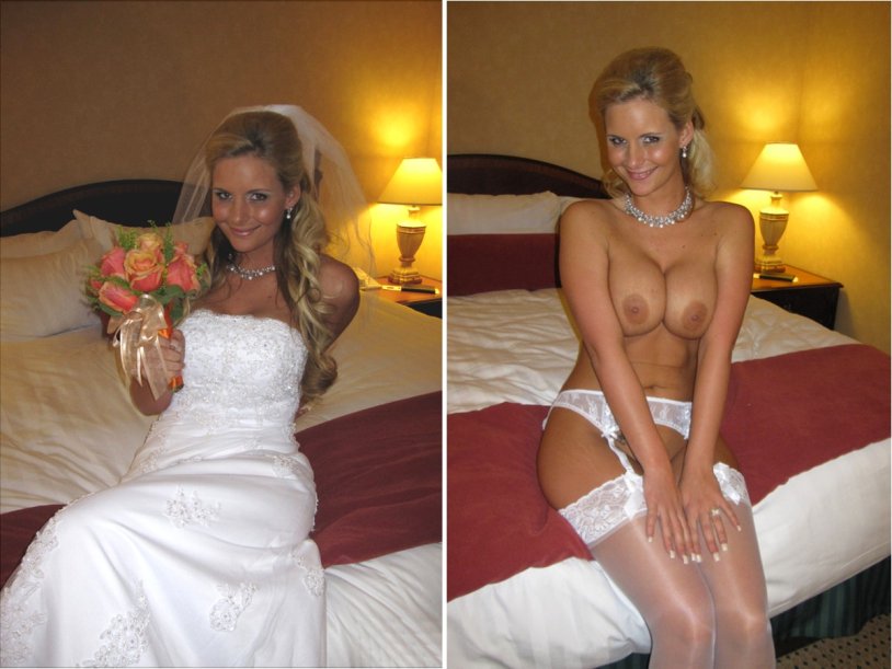 Naked brides after the wedding