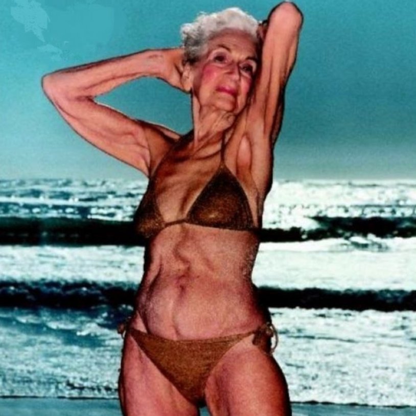 Shameless elderly old women