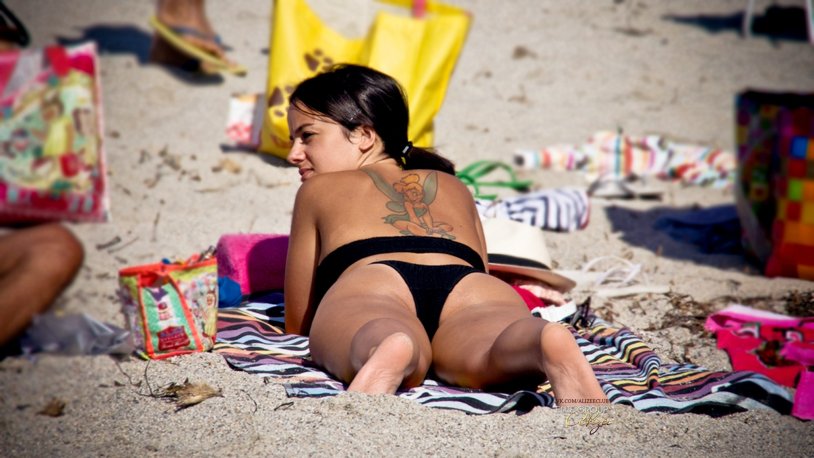 Alizee 2020 in a swimsuit