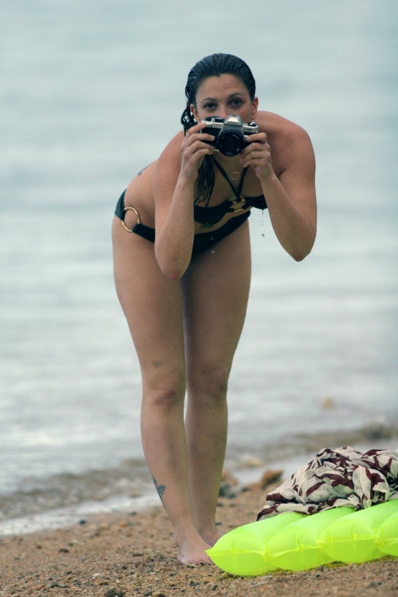 Small river Drew in a swimsuit