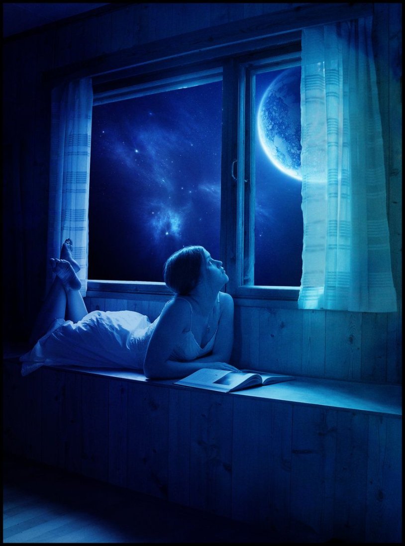 Moonlight in the window