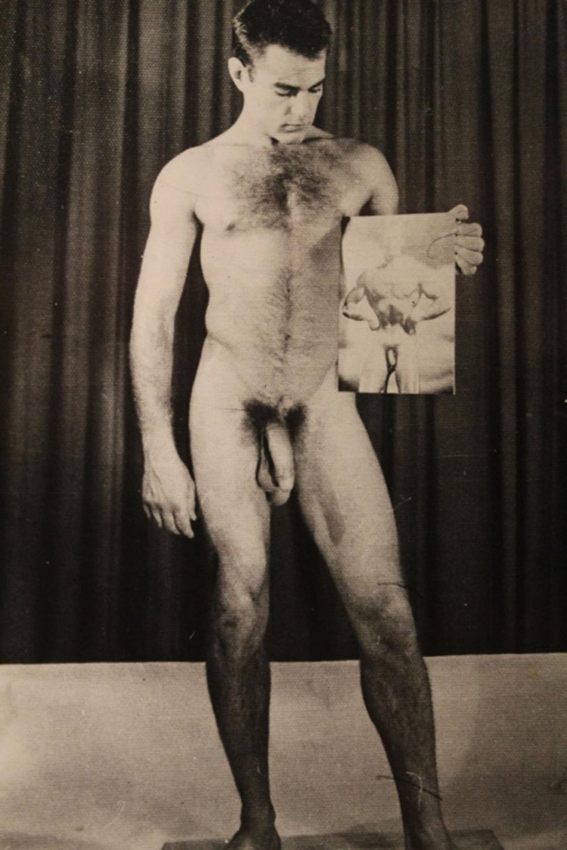 Naked hairy man retro