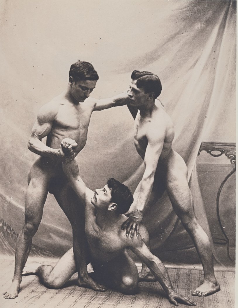 Naked hairy man retro