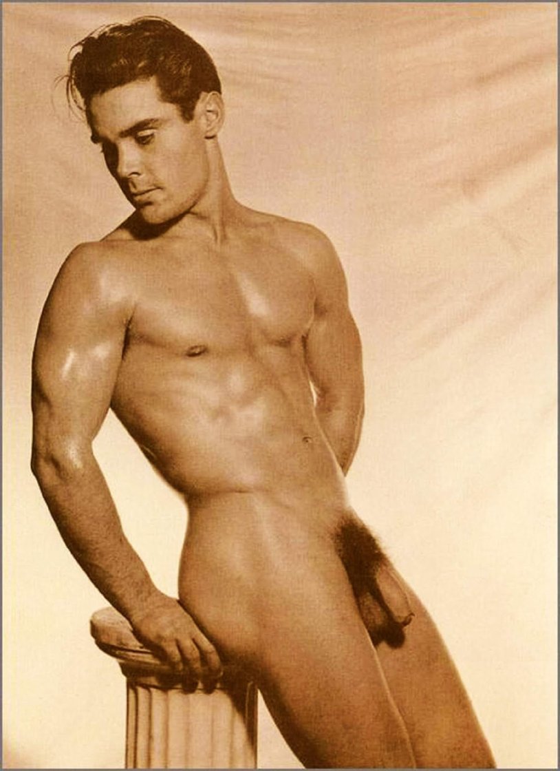 Naked man in a calm state