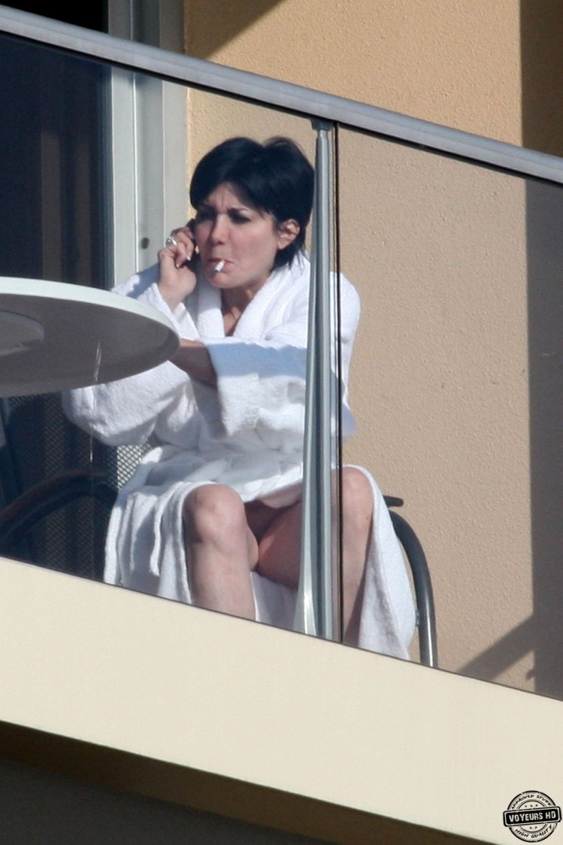 Mature blonde without panties