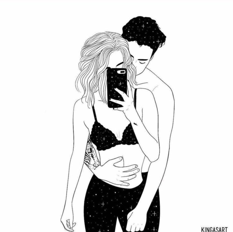 Drawings for sketching a couple