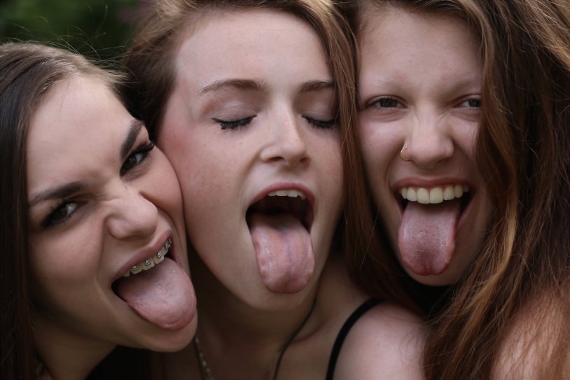 Several girls cumshot