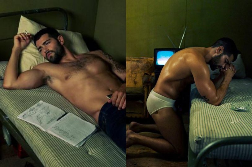 Tom Ellis without a shirt Lucifer