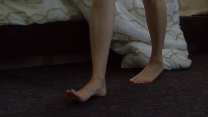 Naked Brandy Aniston in red