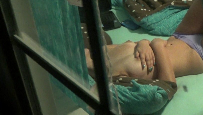 Hidden camera in a Japanese locker room