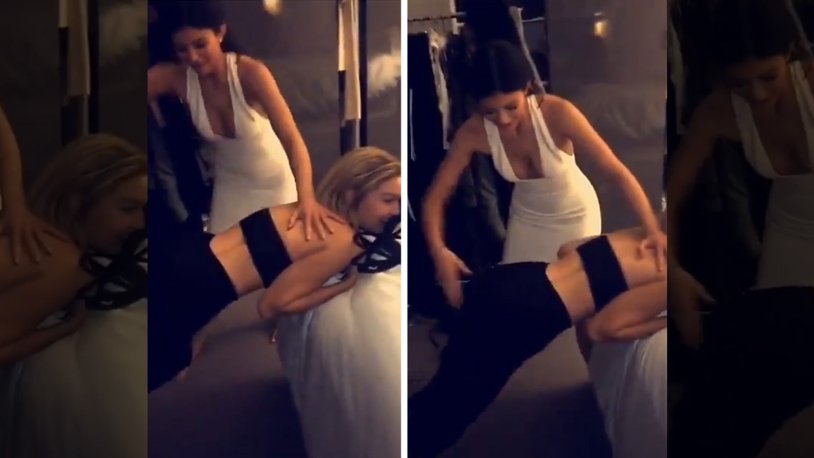 Bella Hadid and Kendall Jenner on the beach