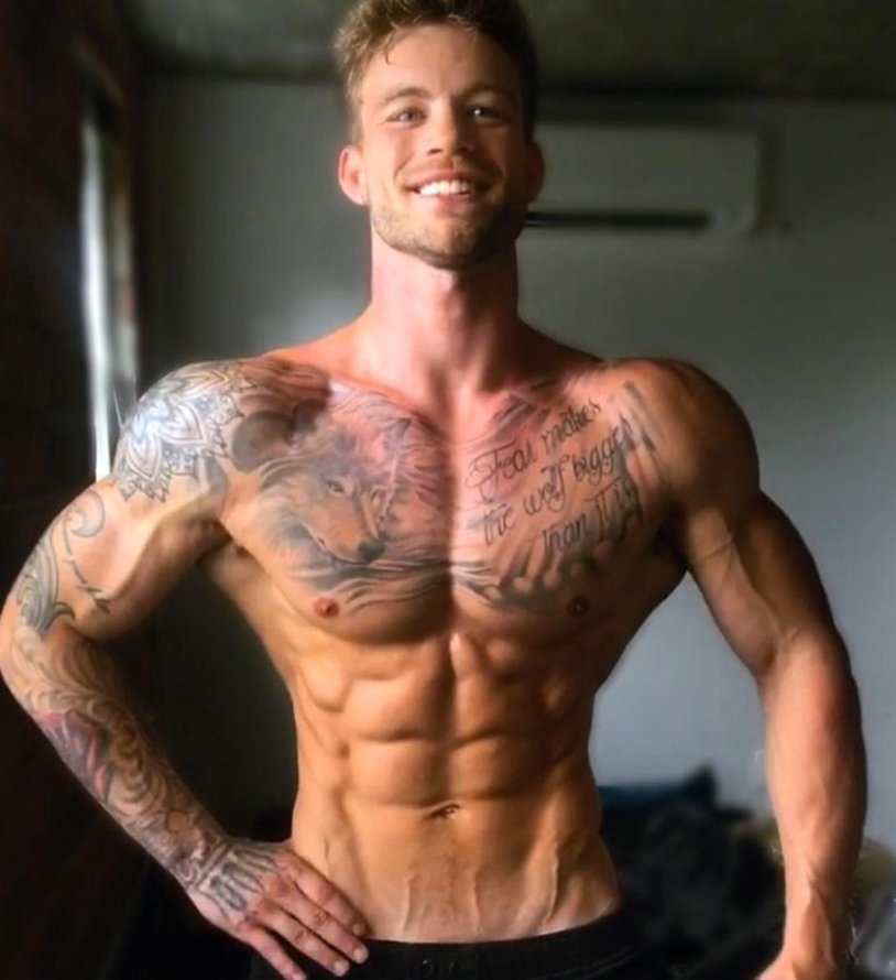 Naked without panties Dustin Fitch