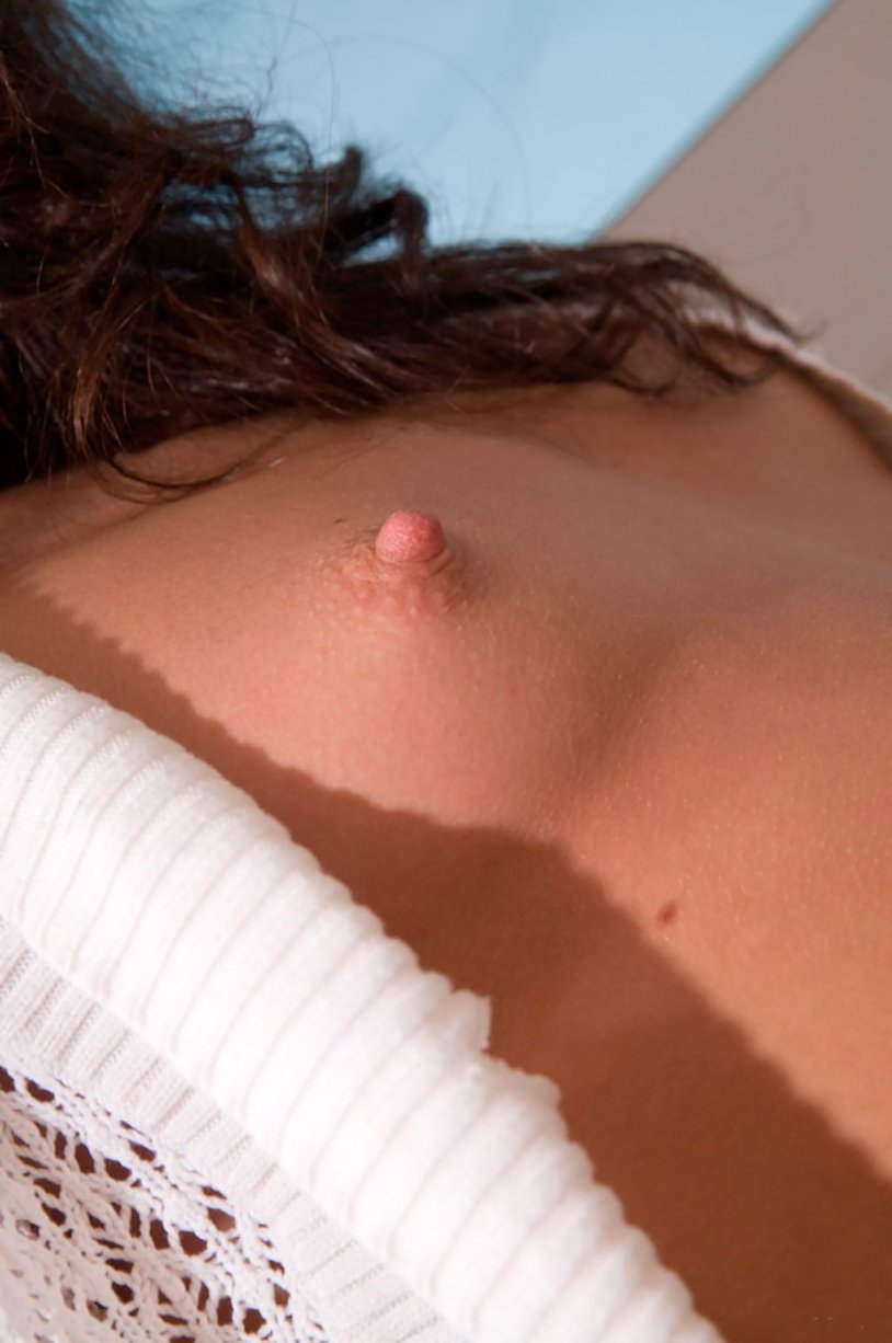 Female breasts with long nipples