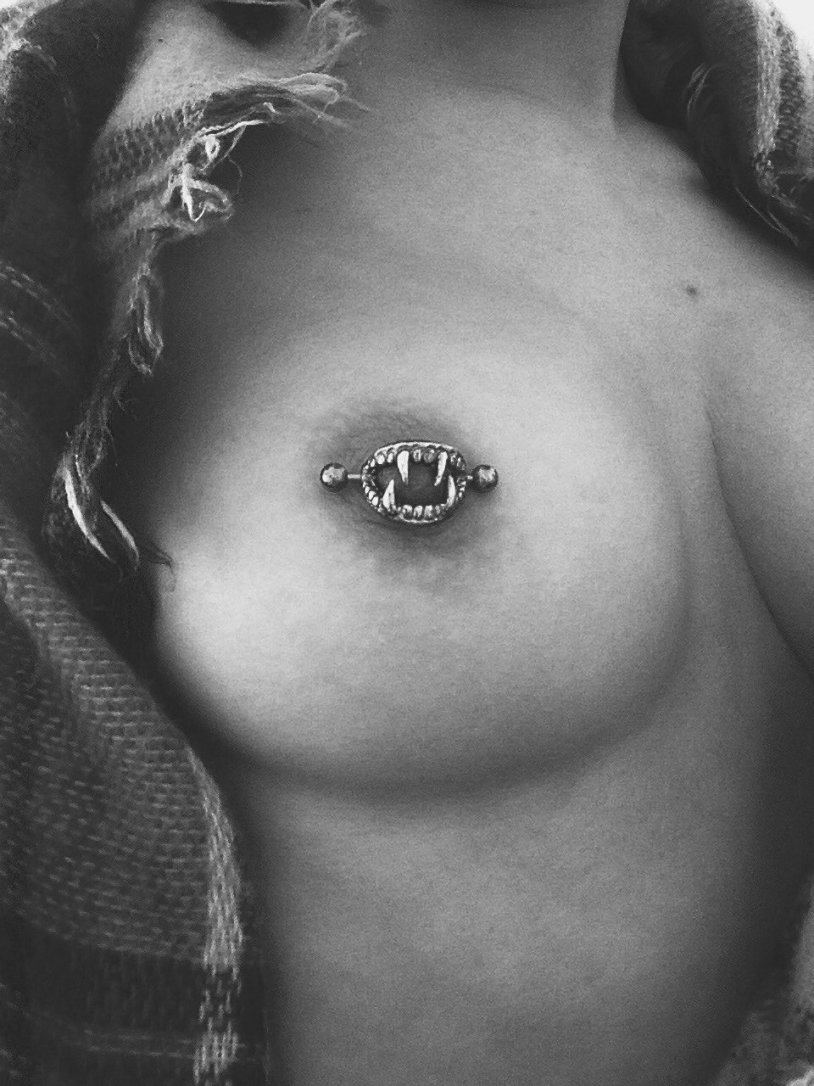 Unusual breast piercing