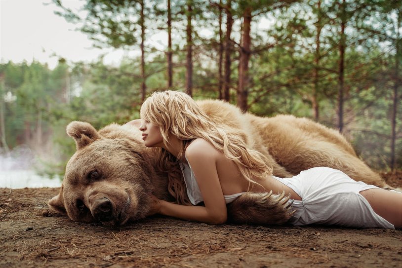 Girl and the bear