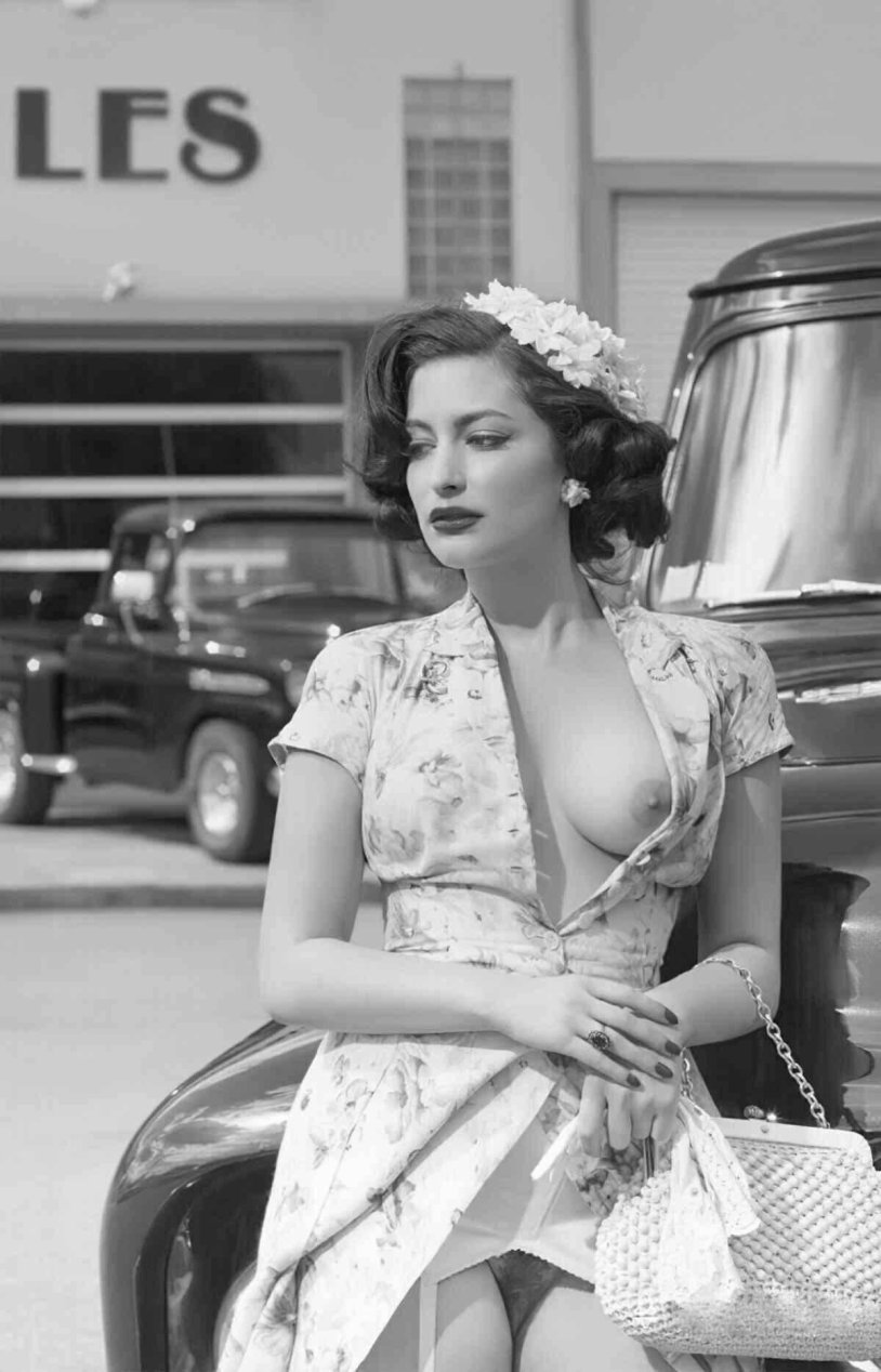 Retro hairy in shorts