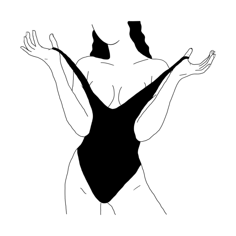 Sketch of the female body